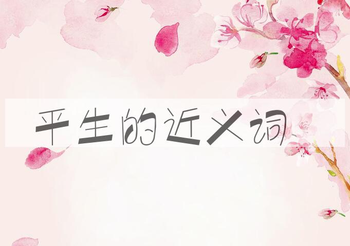 用平生造句