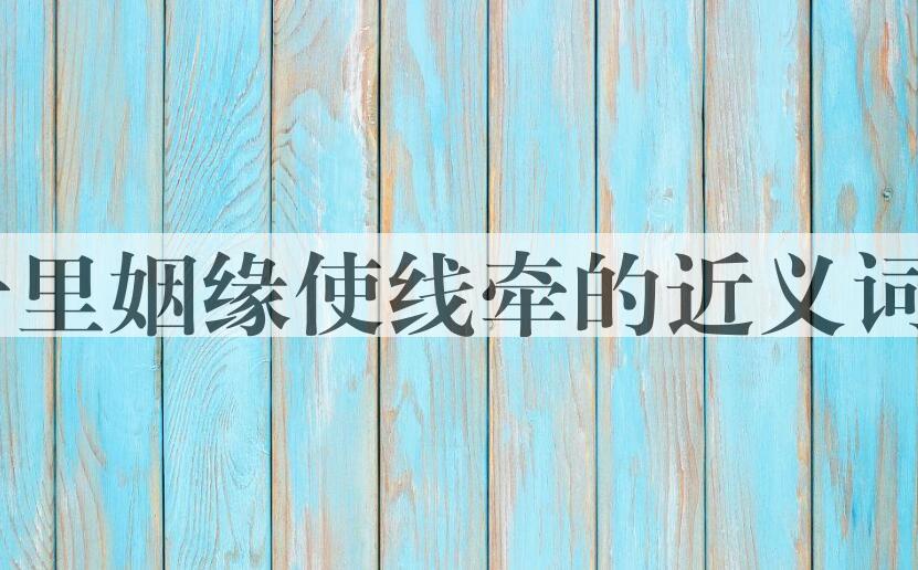 用千里姻缘使线牵造句