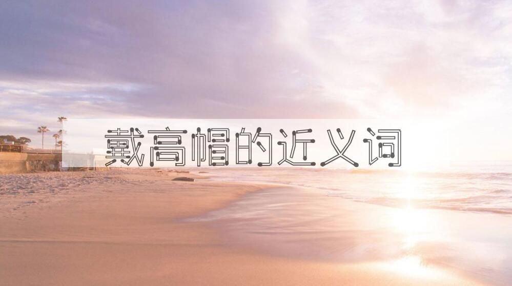 用戴高帽造句