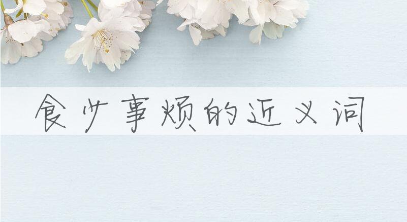 用食少事烦造句