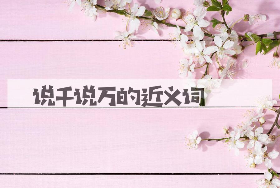 用说千说万造句