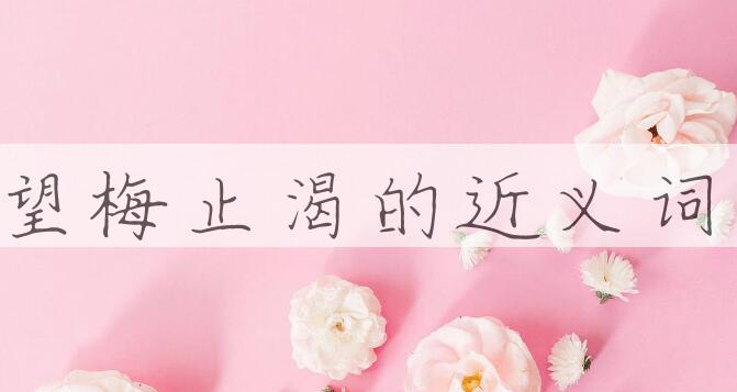 用望梅止渴造句