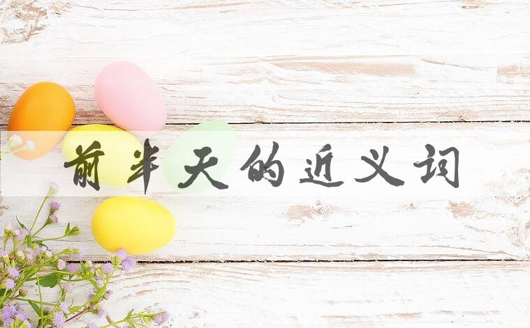用前半天造句