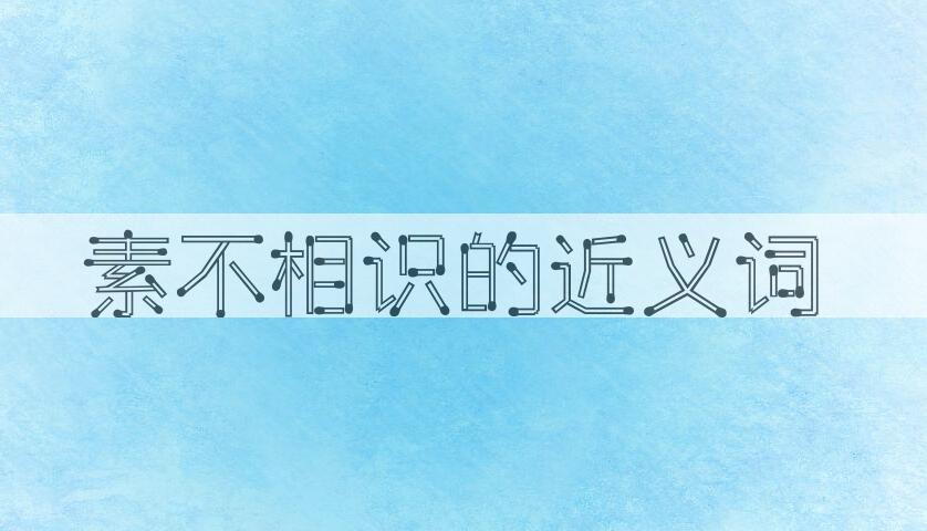 用素不相识造句