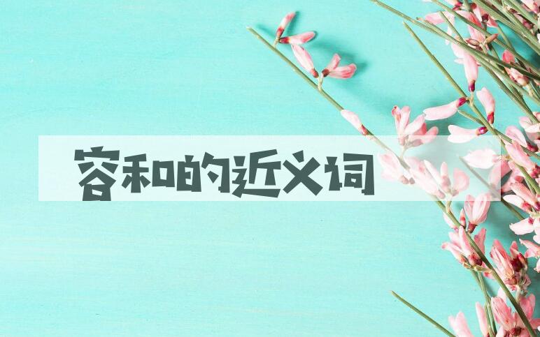 用容和造句
