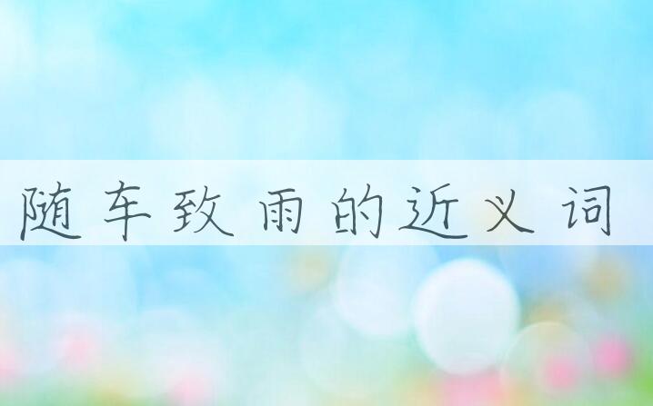 用随车致雨造句