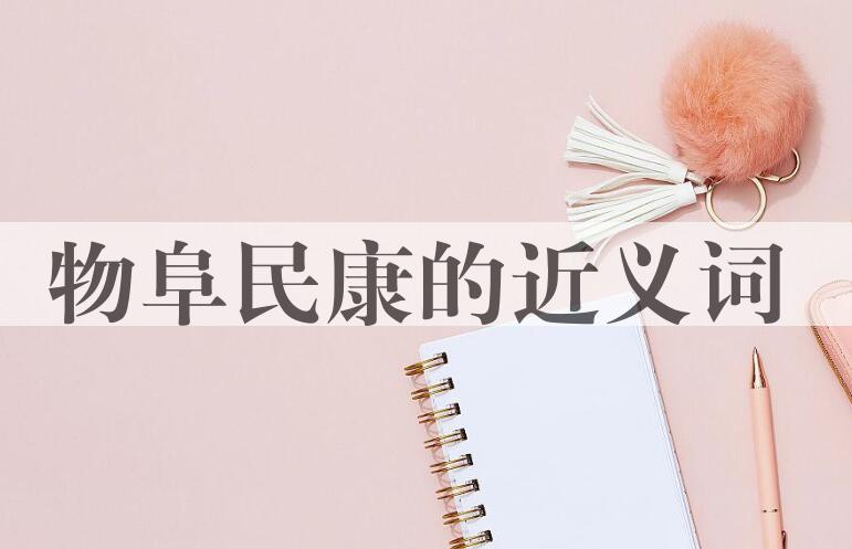 用物阜民康造句