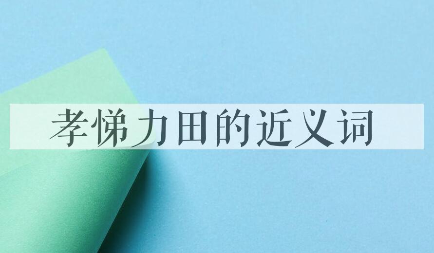 用孝悌力田造句