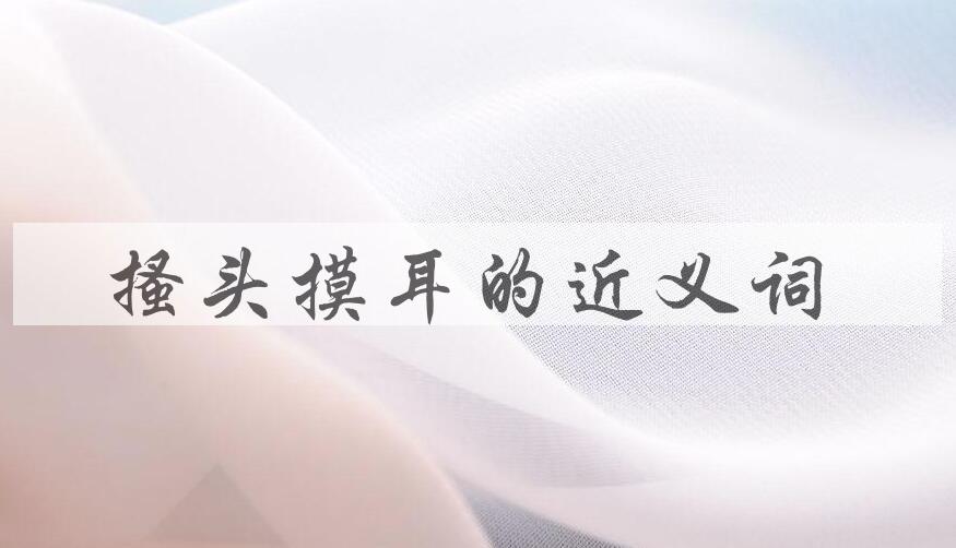 用搔头摸耳造句