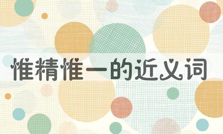 用惟精惟一造句
