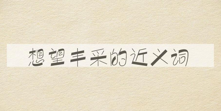 用想望丰采造句