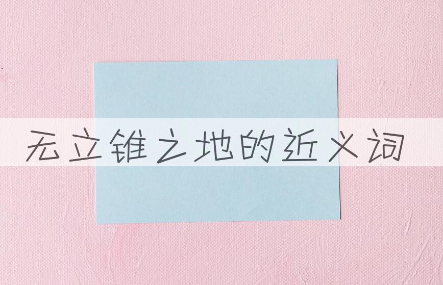 用无立锥之地造句