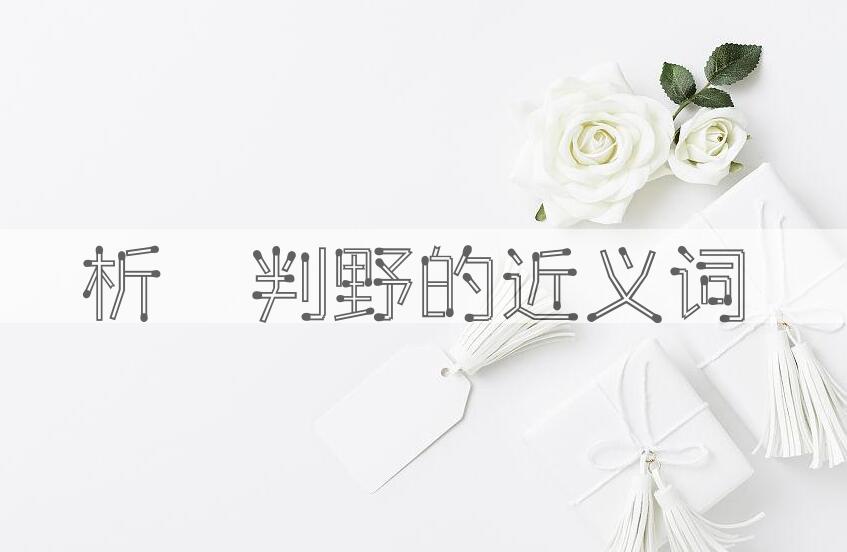 用析珪判野造句