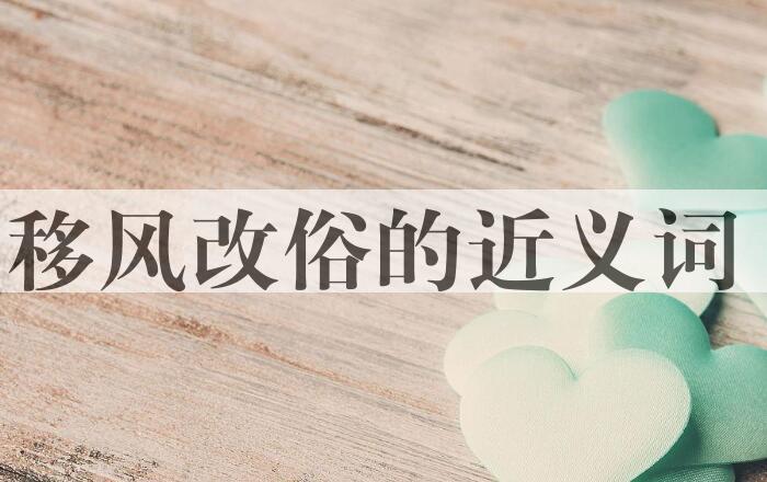 用移风改俗造句