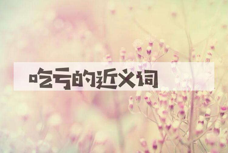用吃亏造句