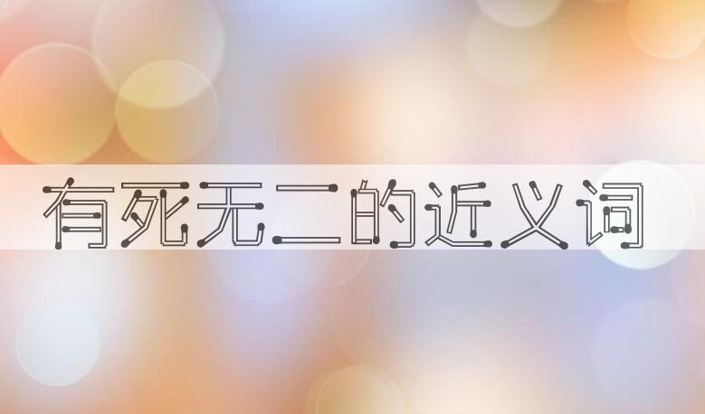 用有死无二造句