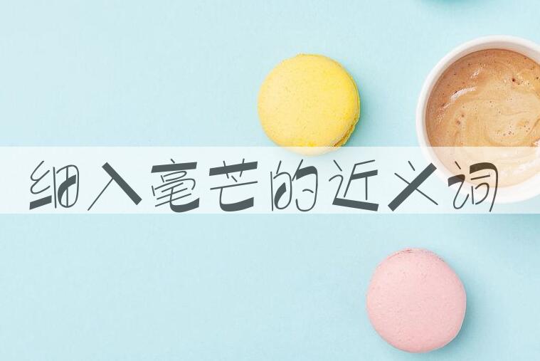 用细入毫芒造句