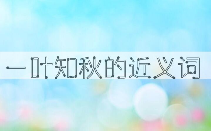 用一叶知秋造句