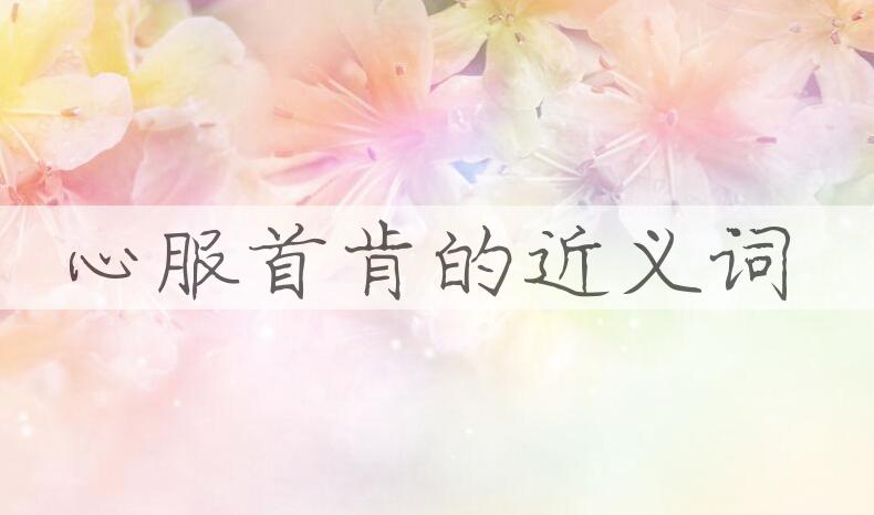 用心服首肯造句