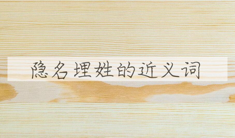 用隐名埋姓造句