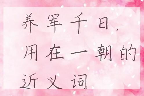 用养军千日，用在一朝造句