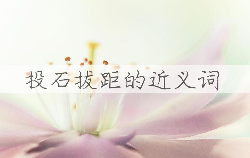用投石拔距造句