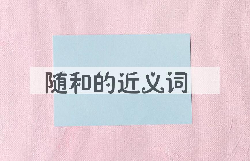 用随和造句