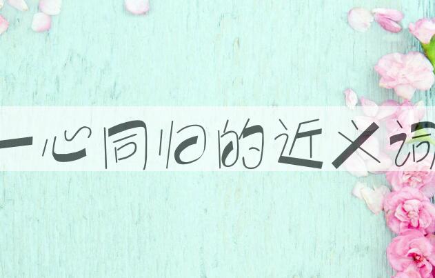用一心同归造句