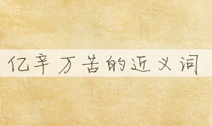用亿辛万苦造句
