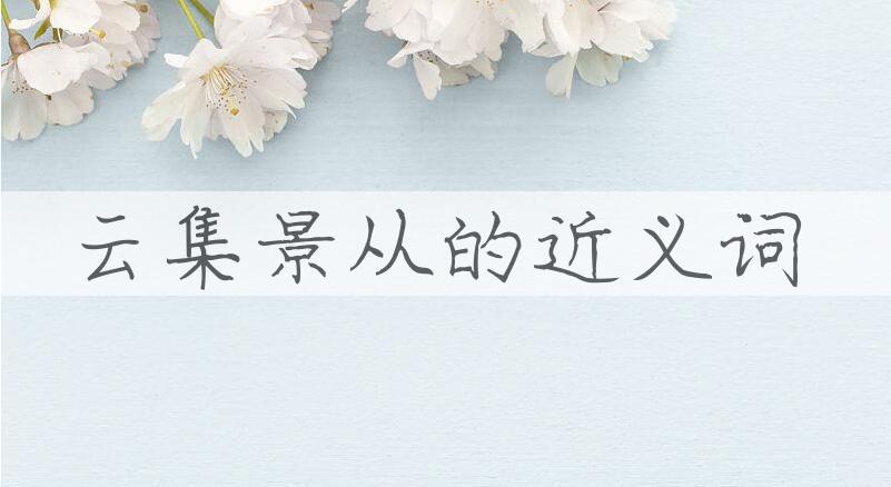用云集景从造句