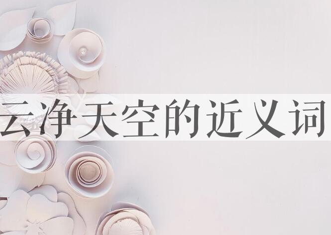 用云净天空造句