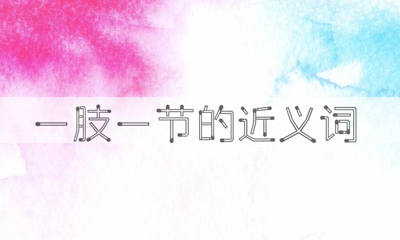用一肢一节造句