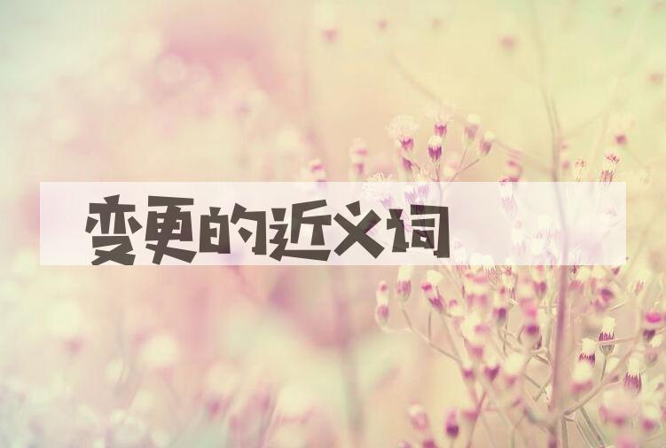 用变更造句