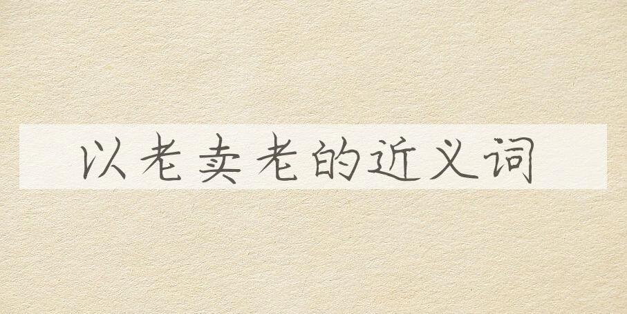 用以老卖老造句