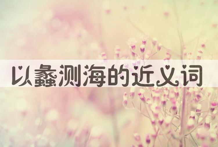 用以蠡测海造句
