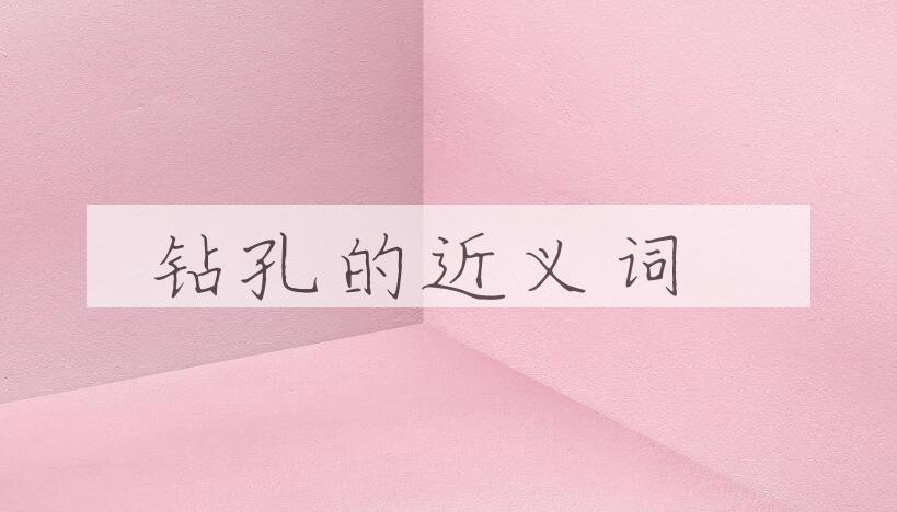 用钻孔造句