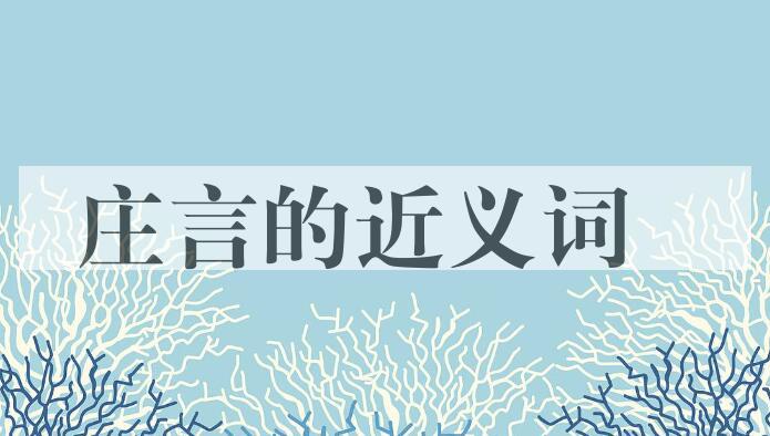 用庄言造句