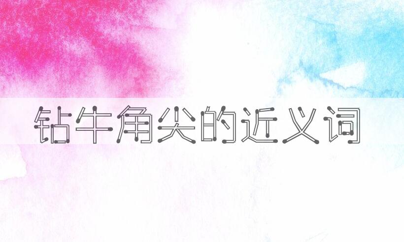 用钻牛角尖造句