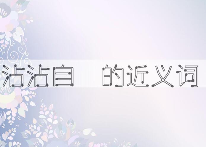 用沾沾自衒造句