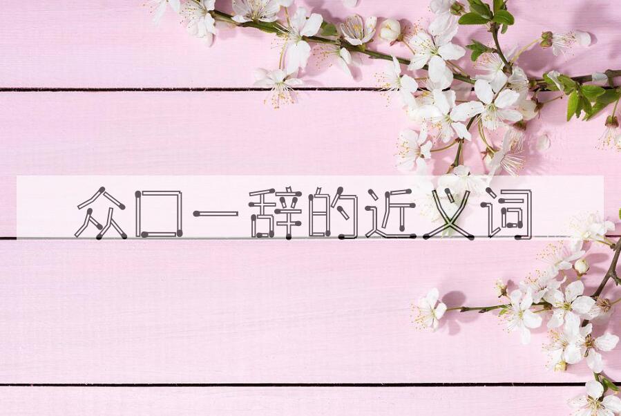 用众口一辞造句