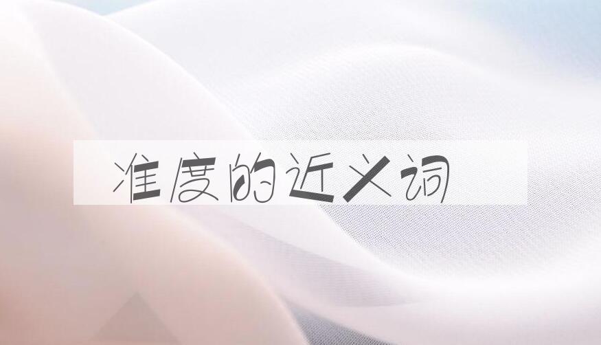用准度造句