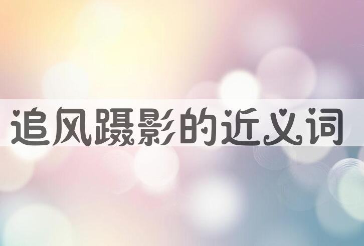 用追风蹑影造句