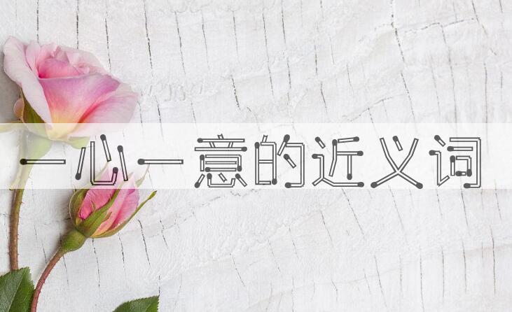 用一心一意造句