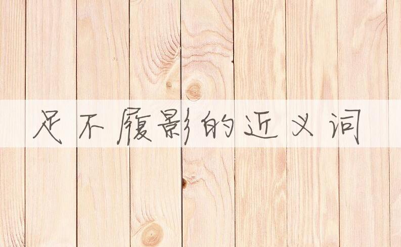 用足不履影造句