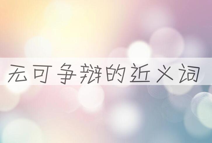 用无可争辩造句