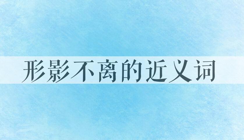 用形影不离造句