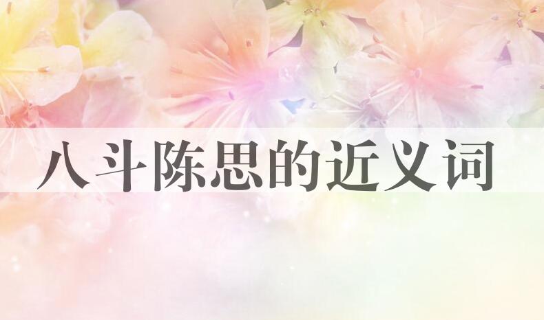 用八斗陈思造句