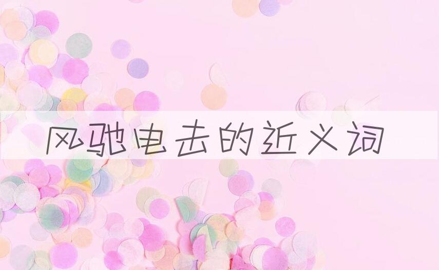 用风驰电击造句