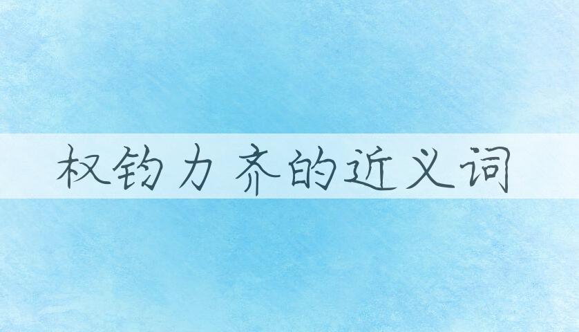 用权钧力齐造句