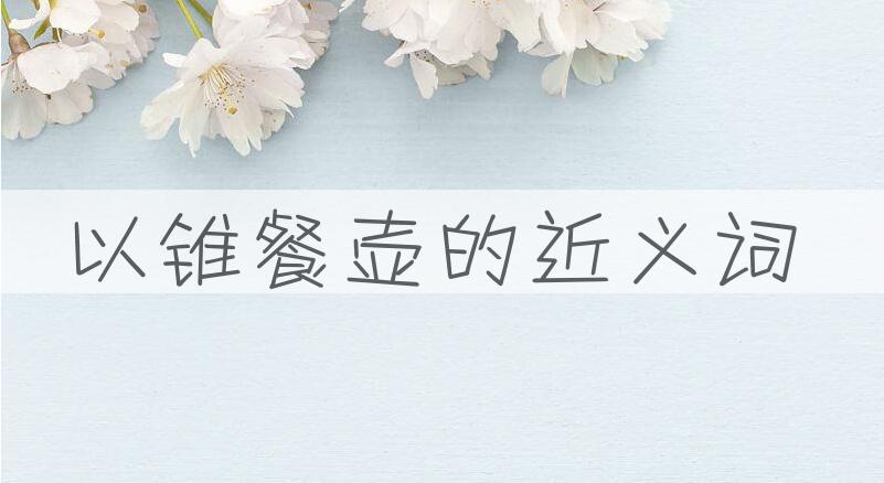 用以锥餐壶造句